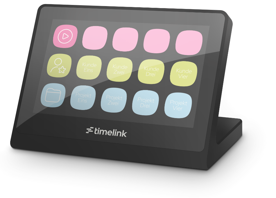 Illustration des timelink Panels in der Farbvariante schwarz